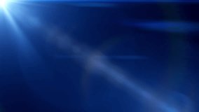Loop top left blue optical lens flares shine rays light on black abstract background. 4K beautiful blue spotlight effects moving on top left. flash lights.Bright light lens flare - Powered by Shutterstock - Get 15% off with code: PIKWIZARD15