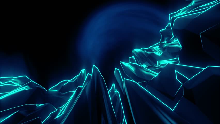 Rocky high mountains with constellation of stars vortex sky 4k animation concept