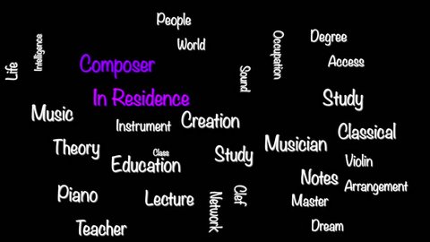 Composer in Residence Word Cloud Animation