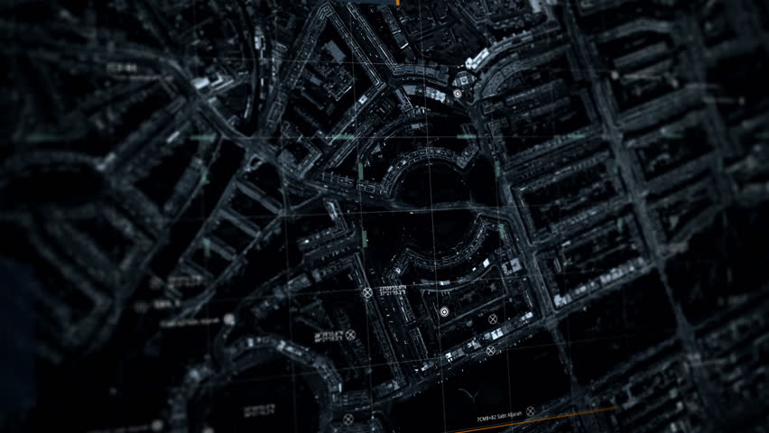 Analysis system interface is examining the designated territory. Analysis system interface is searching in the selected radius. Analysis system interface sending military drones towards the location.