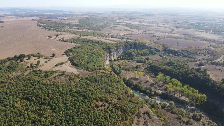 Amazing Aerial view of Aglen Canyon at Vit river, Lovech Region, Bulgaria
