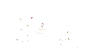 Confetti explosion line 2D animation. Surprise birthday party flat color cartoon 4K video, alpha channel. Event celebrate. Serpentine greeting. Sparkles hearts burst animated item on white background - Powered by Shutterstock - Get 15% off with code: PIKWIZARD15