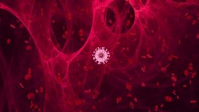 Witness retrovirus in body of individual with human immunodeficiency virus. Division of light pink virus. Ideal for understanding retrovirus replication.close up 3d animation concept - Powered by Shutterstock - Get 15% off with code: PIKWIZARD15
