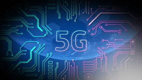 Animation of 5g text, circuit board and data processing over globe. Global business, finances, computing and data processing concept digitally generated video. - Powered by Shutterstock - Get 15% off with code: PIKWIZARD15