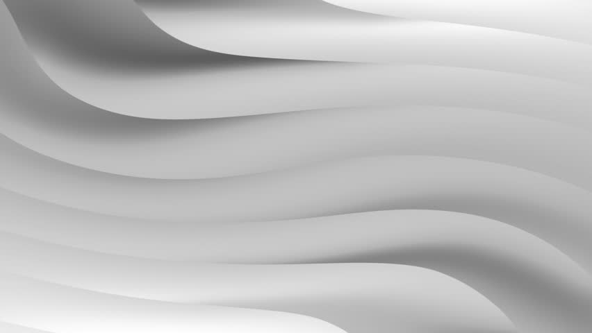Bright White Grey Waves Abstract Motion Background
