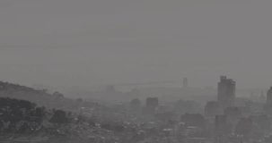 Animation of financial data processing over cityscape. Global finance, business, connections, computing and data processing concept digitally generated video. - Powered by Shutterstock - Get 15% off with code: PIKWIZARD15
