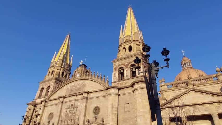 beautiful view of the Guadalajara cathedral in Jalisco, Mexico