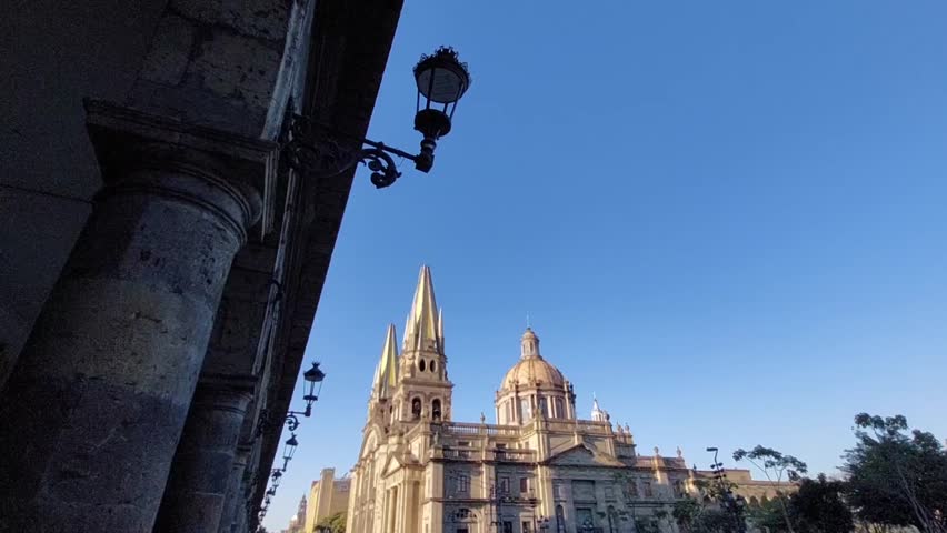 beautiful view of the Guadalajara cathedral in Jalisco, Mexico