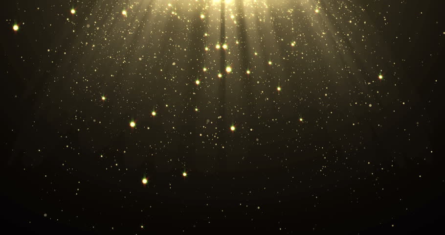 Abstract Gold Glitter Particles Background Stock Footage Video (100%