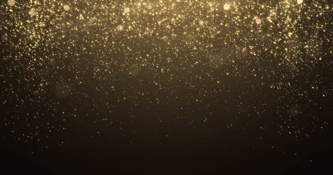 Gold glitter background with sparkle shine light confetti effect.