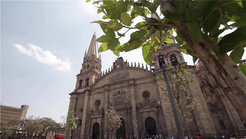 beautiful view of the cathedral of Guadalajara, Jalisco, Mexico