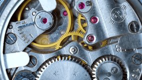 macro clockwork mechanism of an old Watch disassembled with cogwheels running slowly on silver steel hands gear movement working close up detail antique Pocket watch, Clock, Analog, Vintage,Mechanical - Powered by Shutterstock - Get 15% off with code: PIKWIZARD15