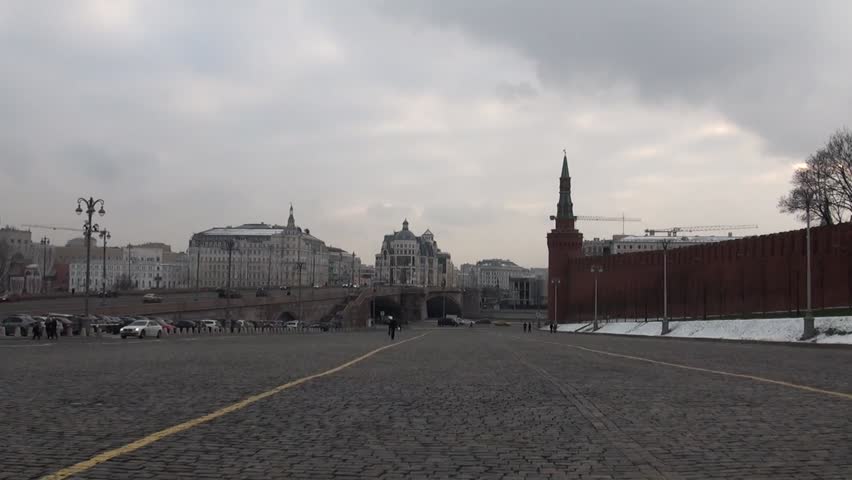 Russia Moscow Red-square footage taken in 2017 December 12