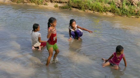 Taking stock bath girls photo cambodia a 