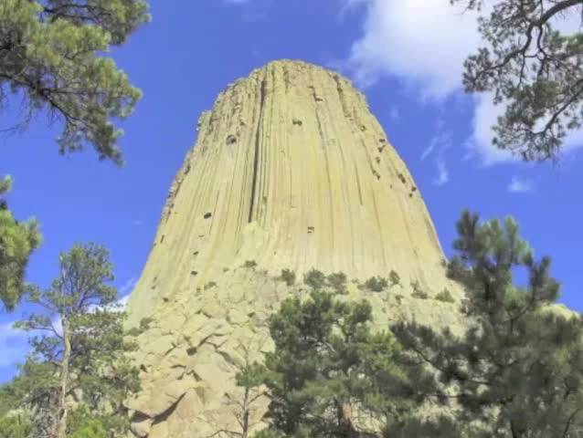 Devils Tower up close time lapse