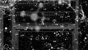 Animation of network of connections with globe and icons over data processing and server room. Global technology and digital interface concept digitally generated video. - Powered by Shutterstock - Get 15% off with code: PIKWIZARD15