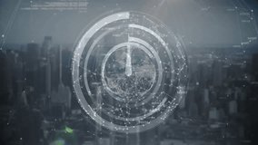 Animation of connections and data processing over clock moving and cityscape. Global technology and digital interface concept digitally generated video. - Powered by Shutterstock - Get 15% off with code: PIKWIZARD15