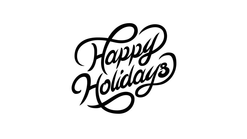 Happy holidays text animation pack with 4 variation of color perfect for greeting cards, banners, etc