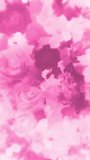 Vertical video - abstract pink purple floral motion background animation in the style of a watercolor painting.