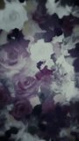 Vertical video - abstract floral motion background animation in the style of a dark watercolor painting.	