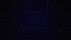 Abstract Digital Data Technology Grid Fx Background Loop, 4k animation of an abstract background with digital data technology graphic grid seamless looping