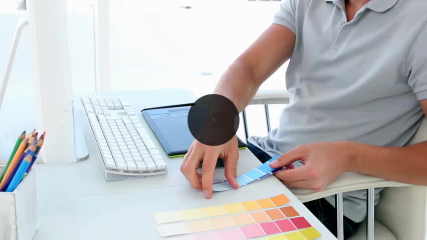 Animation of network of connections with wifi icons over caucasian businessman in office. Global business, connections, computing and data processing concept digitally generated video.