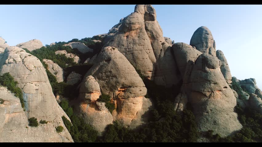 National park mountain Montserrat drone