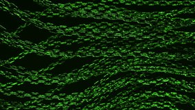 4K Abstract background with tangled chains. Shiny metallic texture, fashion intro. Neon flashes of light. Technology cyberspace. 3d animation - Powered by Shutterstock - Get 15% off with code: PIKWIZARD15