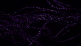4K Abstract background with tangled chains. Shiny metallic texture, fashion intro. Neon flashes of light. Technology cyberspace. 3d animation - Powered by Shutterstock - Get 15% off with code: PIKWIZARD15
