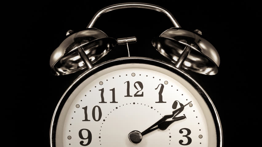 Vintage alarm clock melting surrealistic distortion 