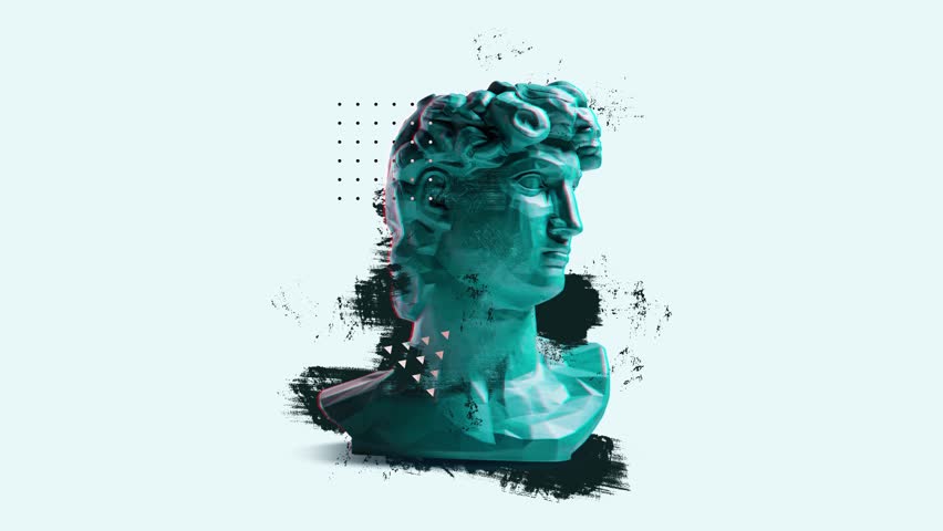 Stop motion, animation. Contemporary art with David