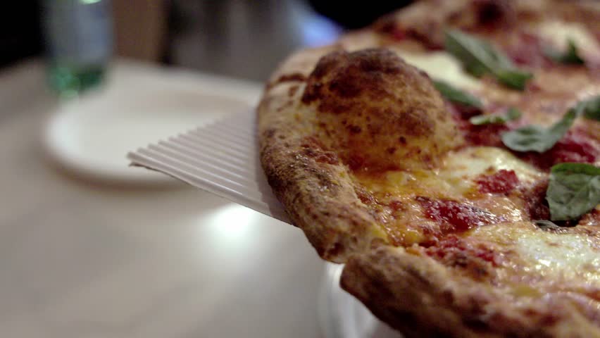 Margherita sour dough pizza cooked from Sicily