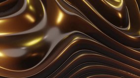 Dark Brown and Gold Fluid Liquid A Rich and Vibrant 4K Background