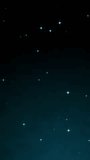 Twinkling stars and shooting stars in the night sky. Video wallpaper for a smartphone.