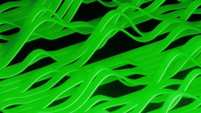 Abstract wavy background in bright green color. loop animation. Looped seamless stylish liquid background. Abstract stylish modern wavy lines. Motion strips abstract animation background ribbons