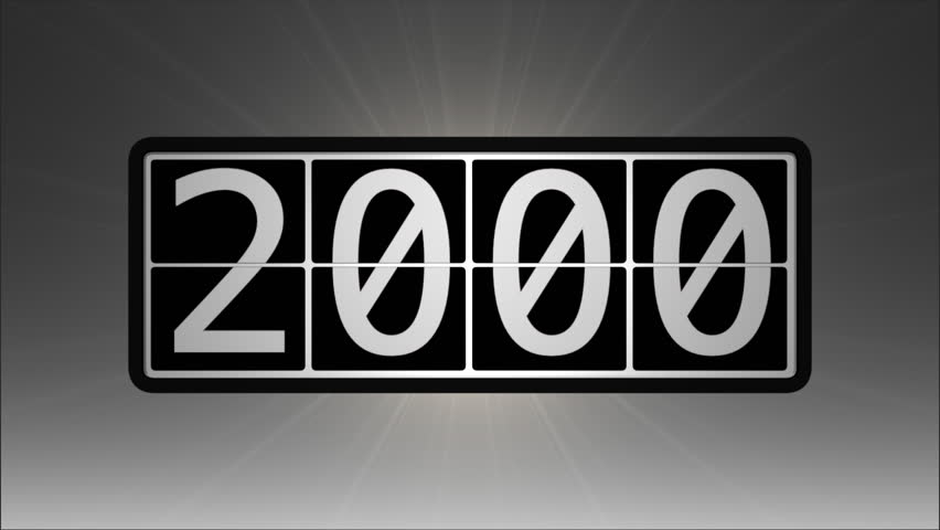 Надпись 2000 год. Background fast with number.