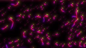 Abstract neon background. Pink blue chaotic neon lines with glowing trails. Appear, slide up and fade away. - Powered by Shutterstock - Get 15% off with code: PIKWIZARD15