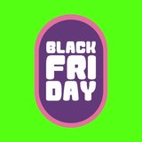 Animated Marketing Sticker Design Design. Creative Sticker Isolated for Advertisement Graphic Designs. Black Friday and Big Sale Events Sale Sticker Template Isolated on Chroma Key