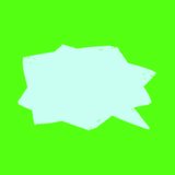 Animated Text Speech Bubble chat icon. Pictogram, comic book, anime. Useful for web site, banner, greeting cards, apps and social media posts. Chroma key, green screen