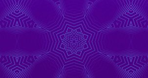 Animation of blue shapes moving on purple background. Pattern and digital interface concept digitally generated video.