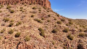 Scenic view of the Arizona mountains. Summer time in the Arizona. Done video of the road mountains in the Arizona desert. 