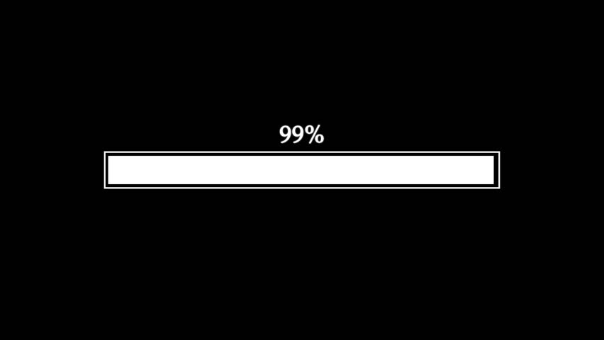 White color progress bar, data transfer, downloading loading bar animation animation.