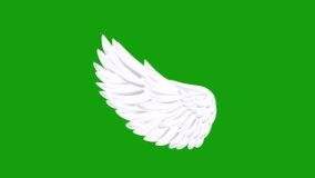 Angel wings high Resolution animated green screen video 4k, 3D Animation, Ultra High Definition, 4k video Premium Quality