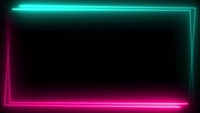 Neon frame in the style of the popular social media TikTok. For use in slideshows, social media posts, live broadcasts, short films, videos, videos, advertisements, presentations and animations. - Powered by Shutterstock - Get 15% off with code: PIKWIZARD15