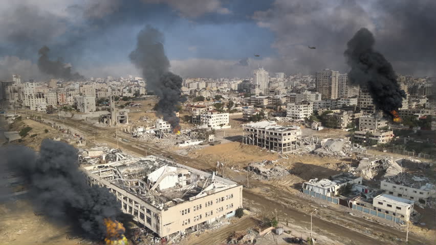 Gaza at war aerial view, rimal neighborhood destroyed

Drone view over North Gaza in the war with Israel. Gaza-March,20,2024
