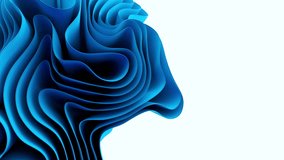 Elegant background with flowing fabric petals of blue color on a light background. 4K Flowing abstract shapes of luxurious design of art space - Powered by Shutterstock - Get 15% off with code: PIKWIZARD15