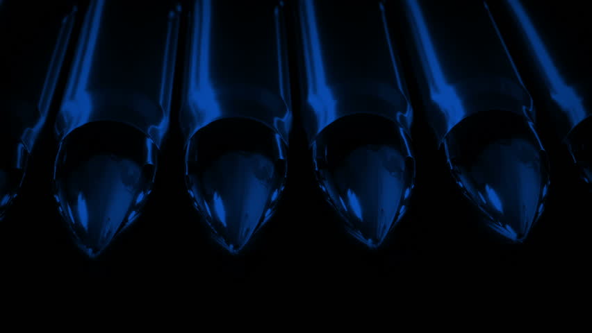 Bullets On Table In The Dark