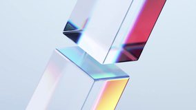 Abstract animation, 3d render of rotating glass cubes, 4k seamless looped video - Powered by Shutterstock - Get 15% off with code: PIKWIZARD15