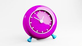 Alarm, clock, time concept. 3d animated icon