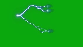 Lightning blast high Resolution, The video element of on a green screen background, Ultra High Definition, 4k video, on a green screen background.